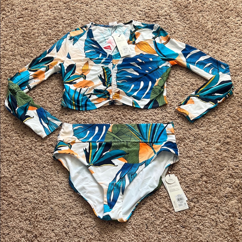 Calia Rashguard and Bikini Bottoms Bundle